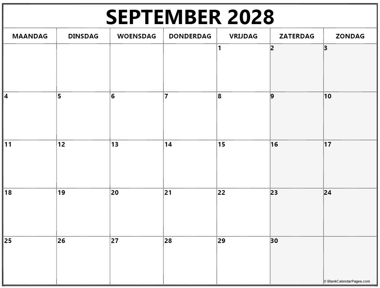 september 2028 calendario