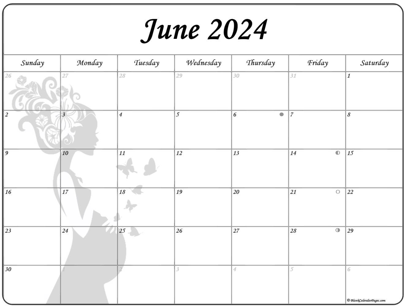 June 2020 Pregnancy Calendar