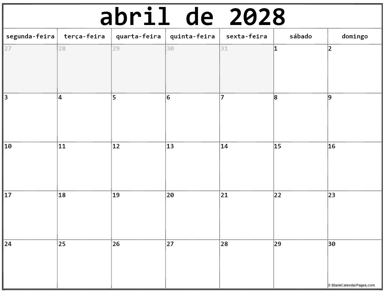 abril de 2028 calendario