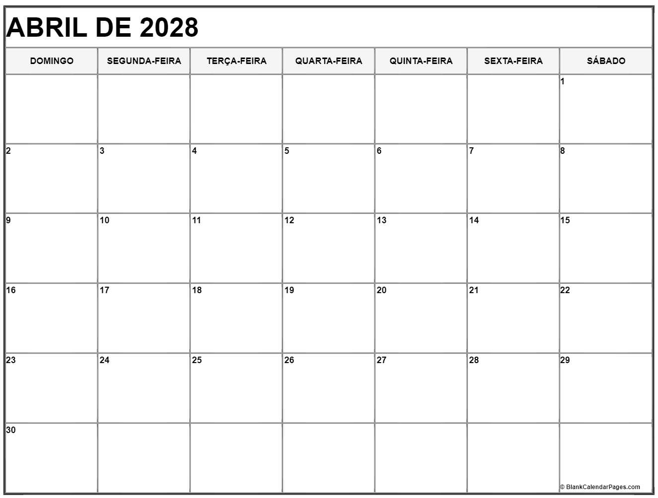 abril de 2028 calendario