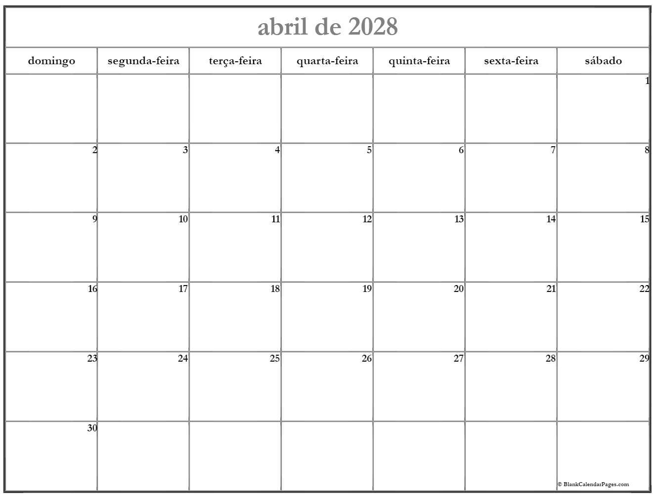 abril de 2028 calendario