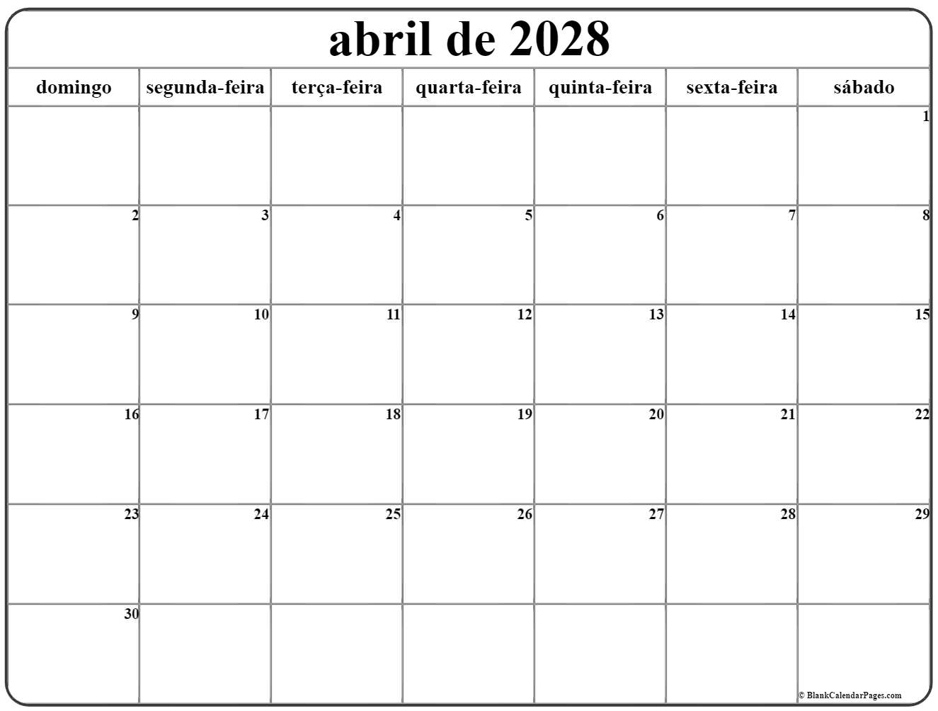 abril de 2028 calendario
