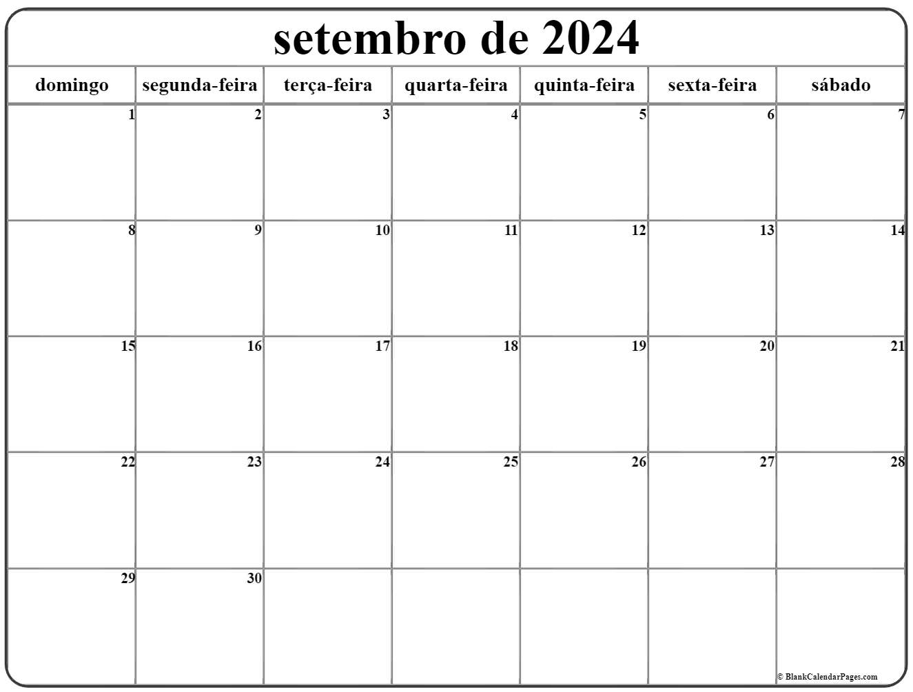 Setembro De 2021 Calendario Gratis Em Portugues Calendario Setembro
