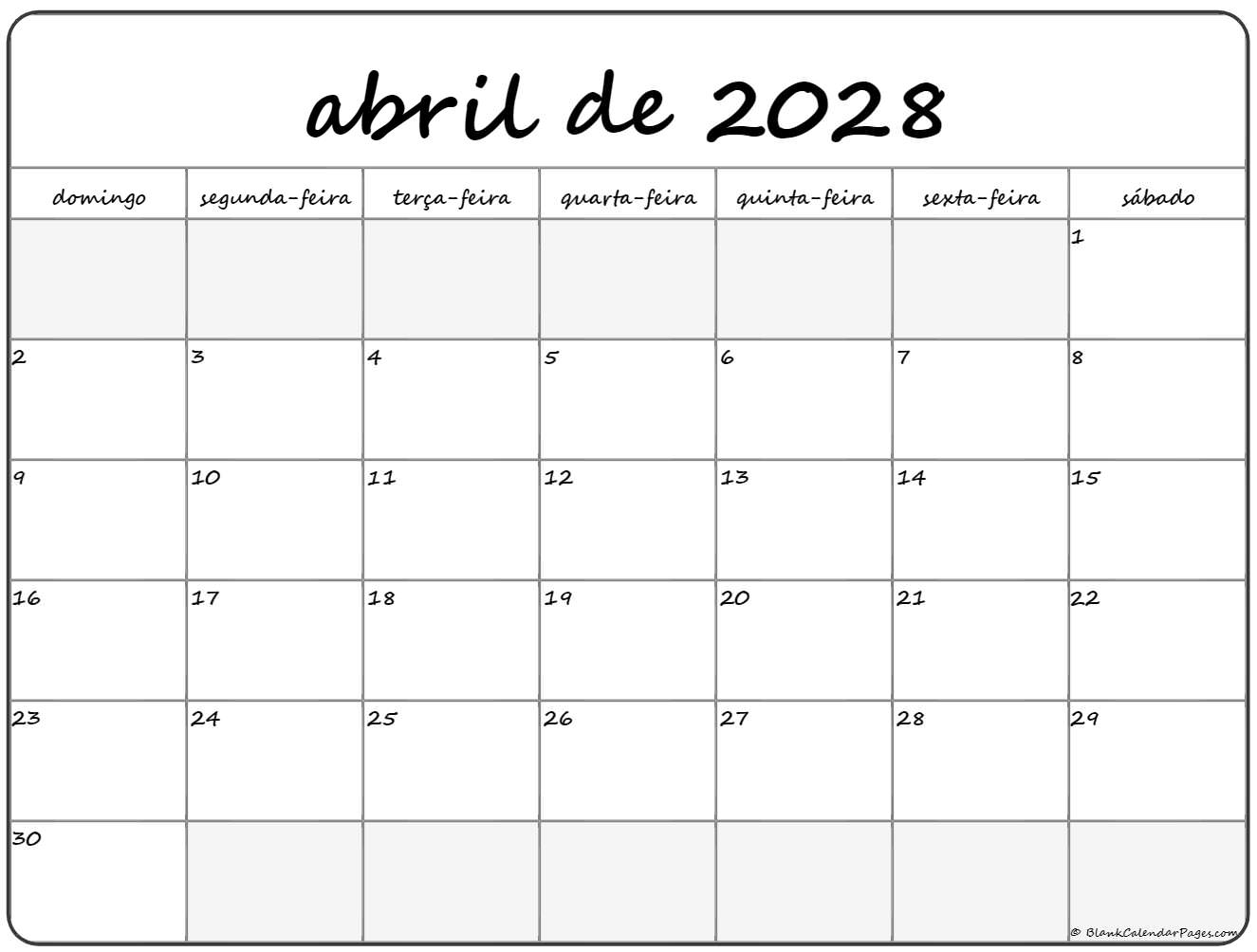 abril de 2028 calendario