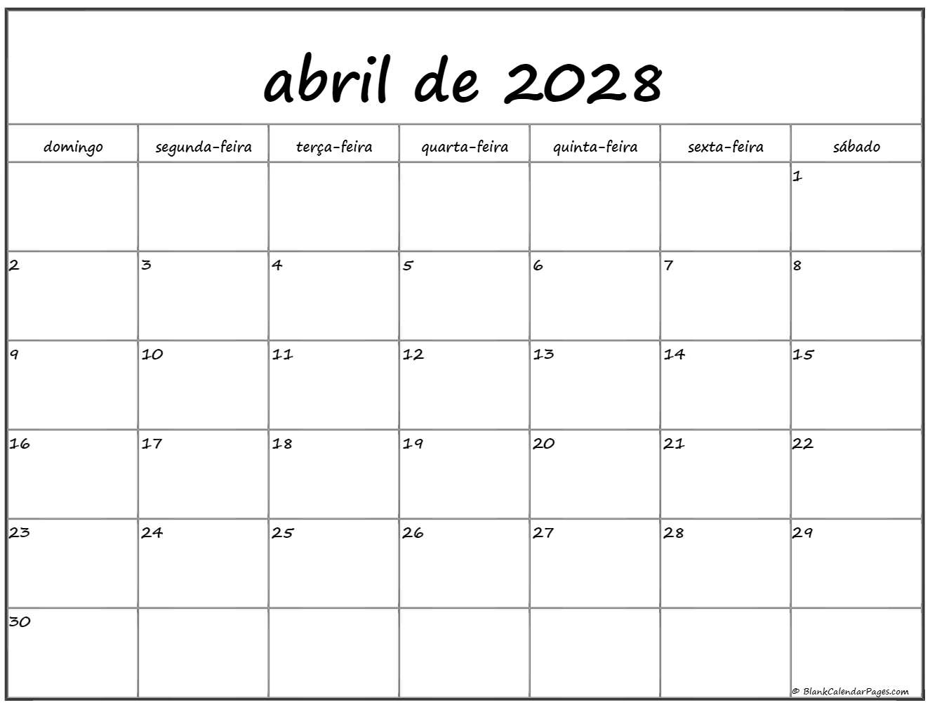 abril de 2028 calendario