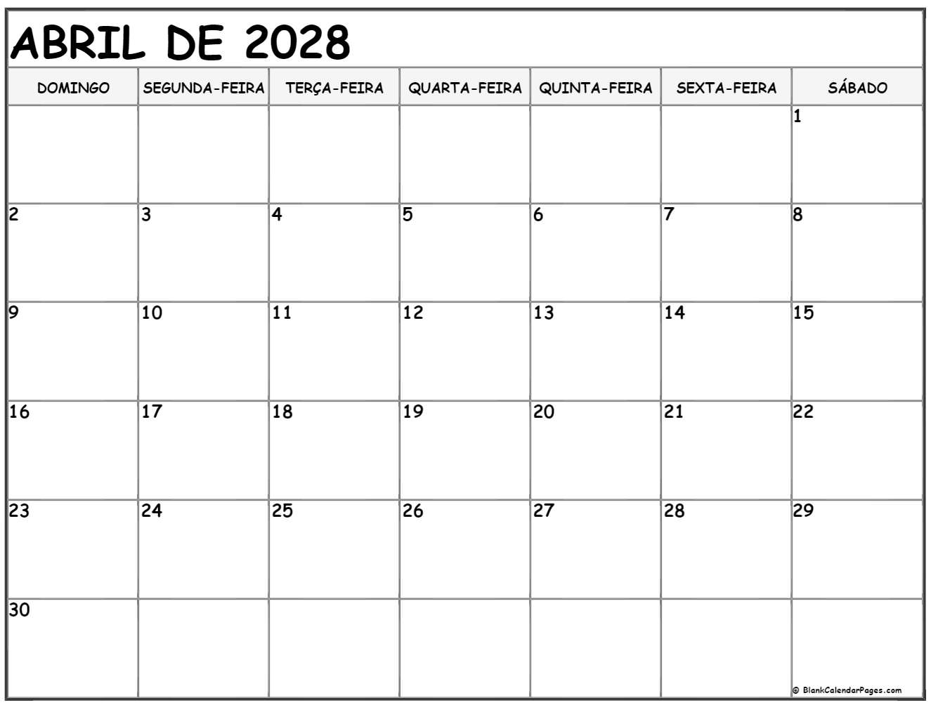 abril de 2028 calendario