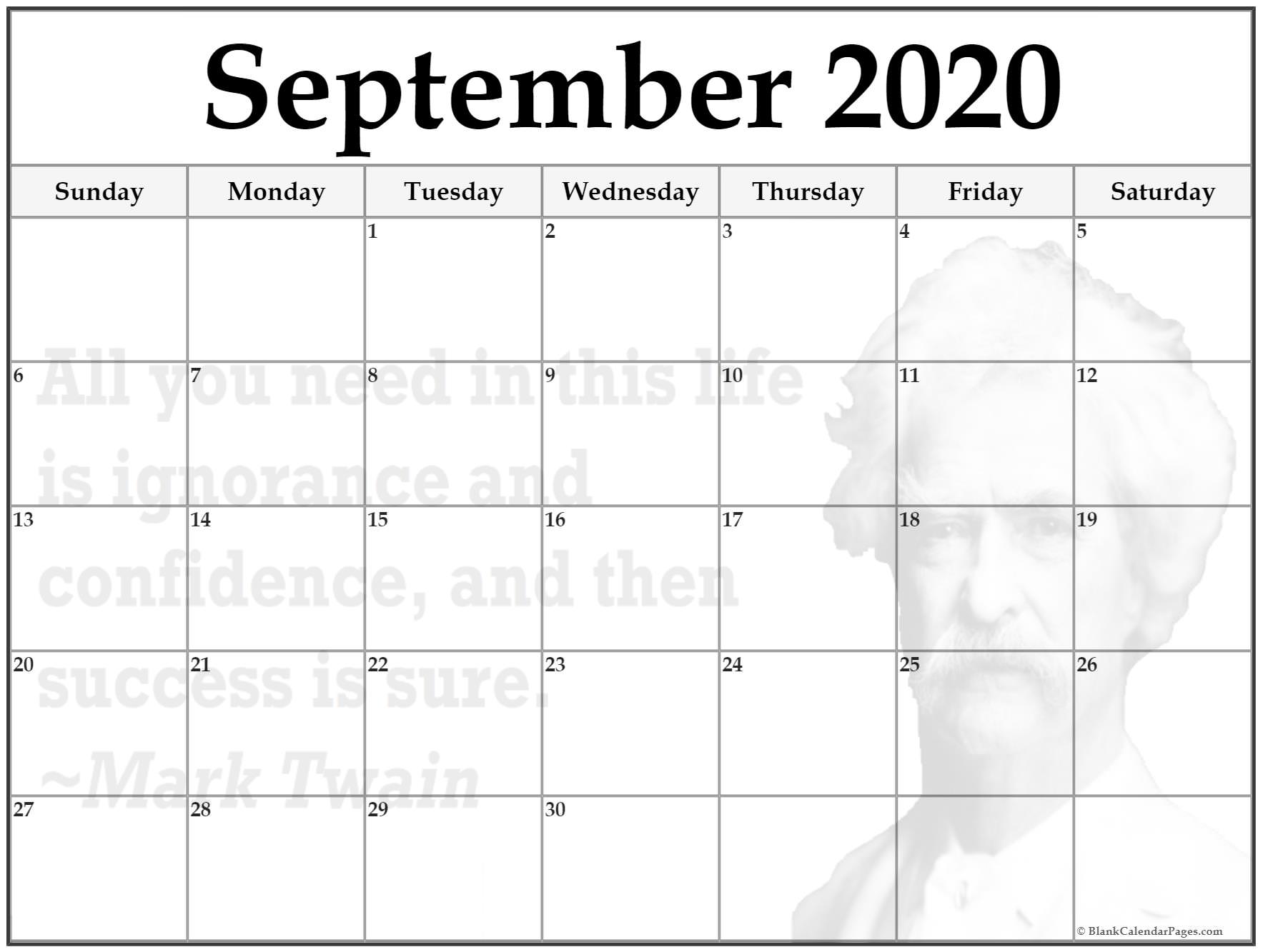 24 September 2020 Quote Calendars