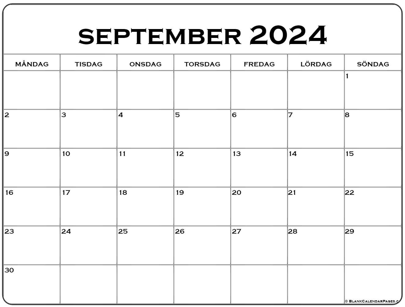 september 2021 kalender Svenska | Kalender september