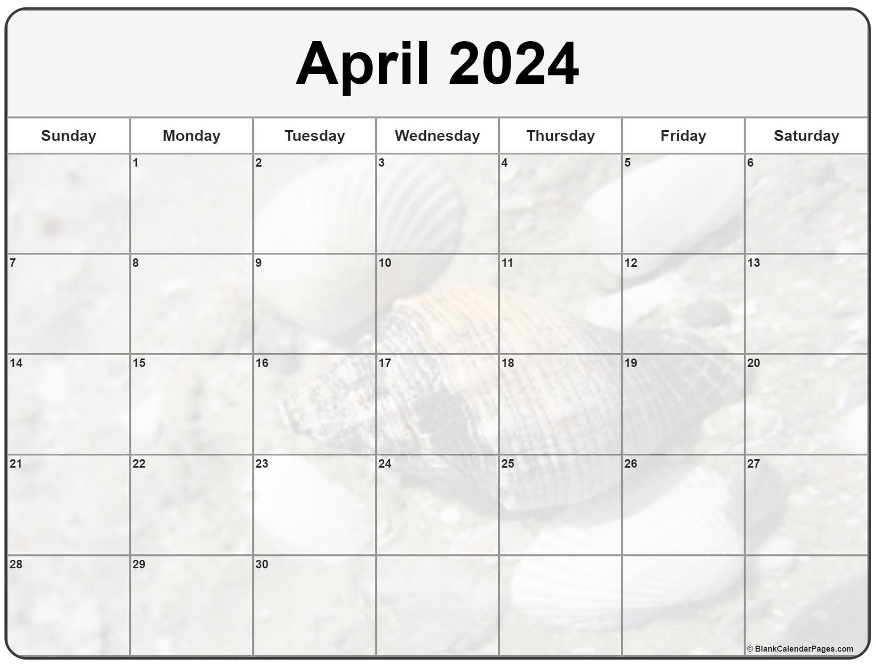 Collection Of April 2023 Photo Calendars With Image Filters.