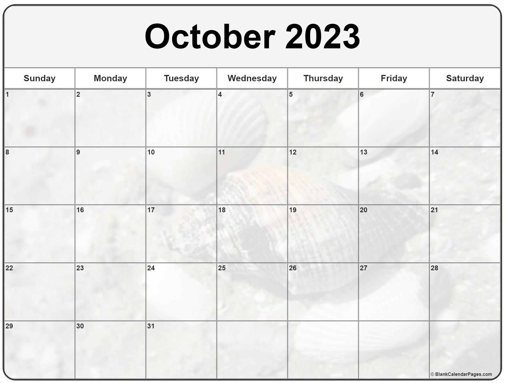 October Calendar Cute Free Printable October 2023 Calendar Designs Vrogue