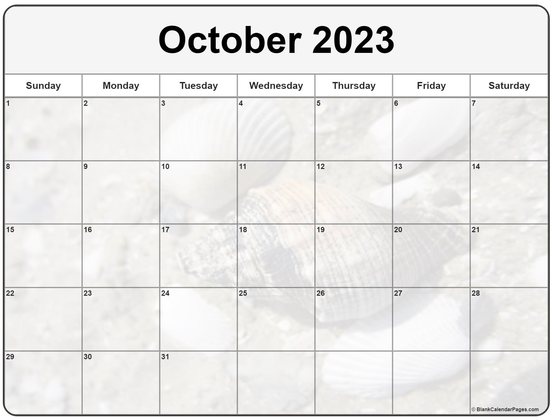 October 2023 Calendar Free Printable Calendar October 2023 Calendar 