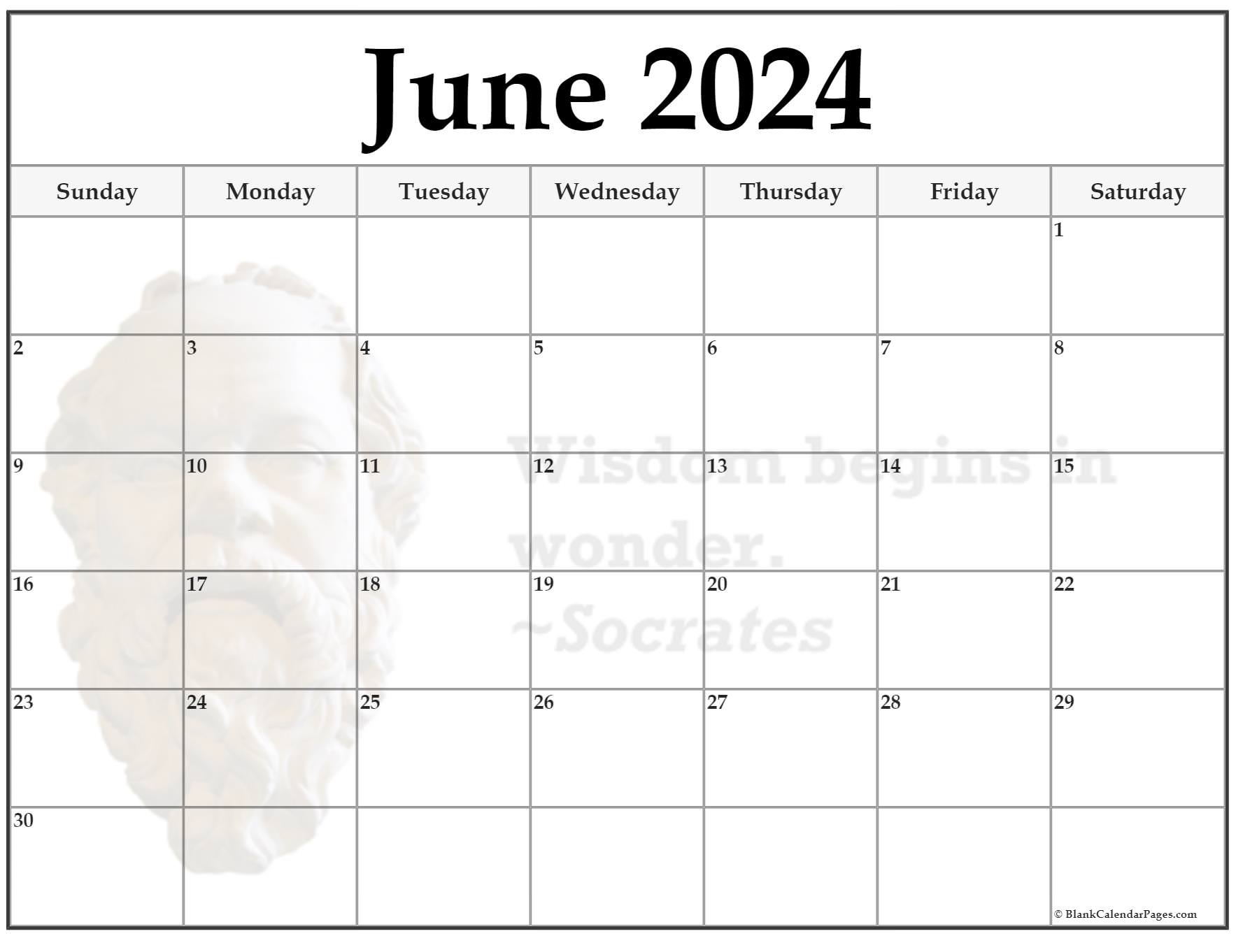 24+ June 2024 quote calendars