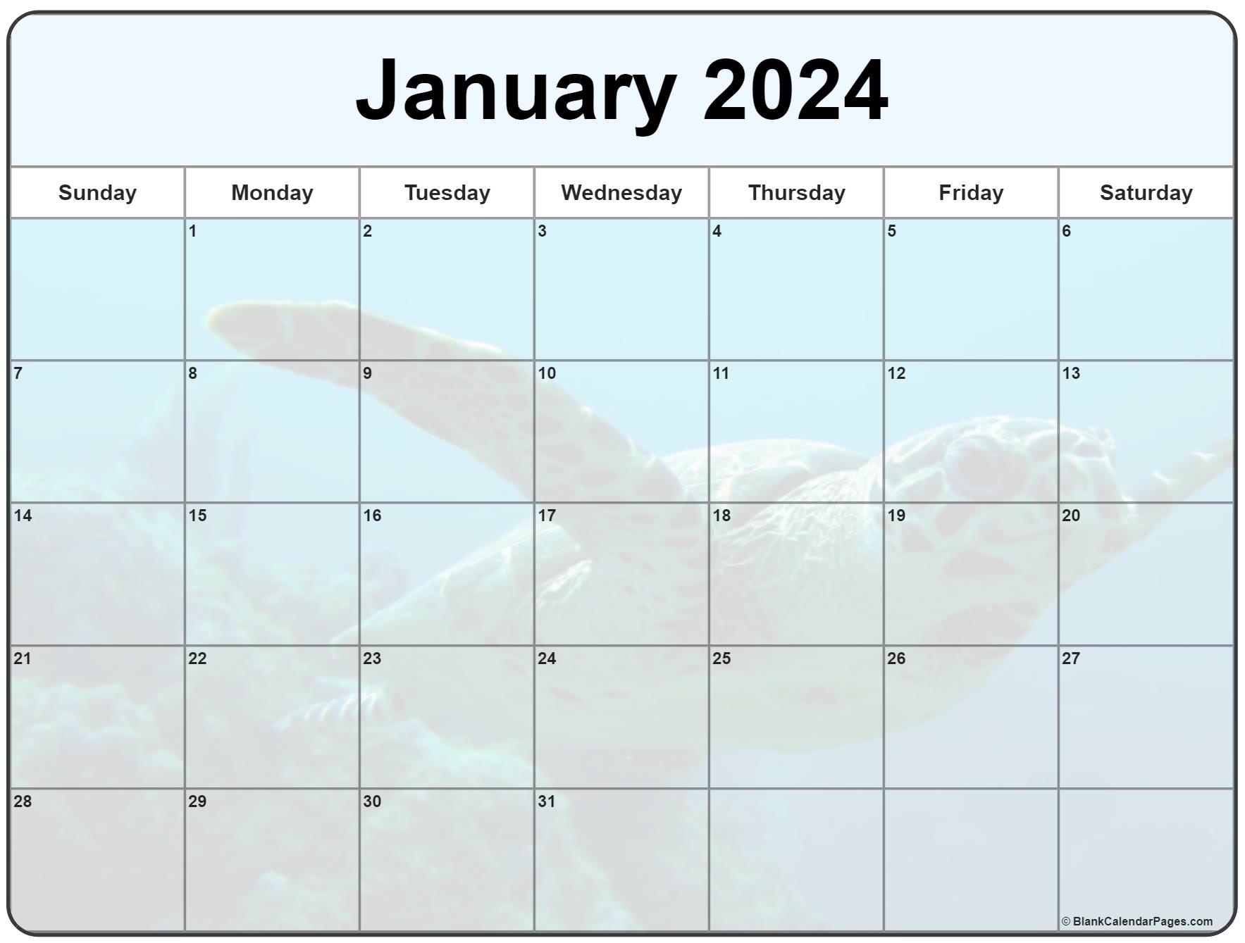 Collection Of January 2023 Photo Calendars With Image Filters.
