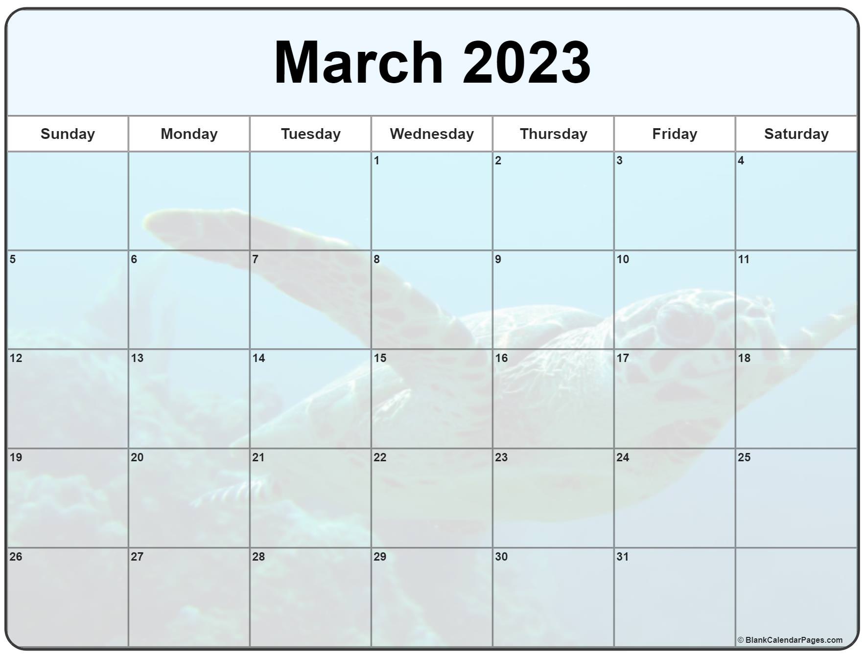 Collection Of March 2023 Photo Calendars With Image Filters 