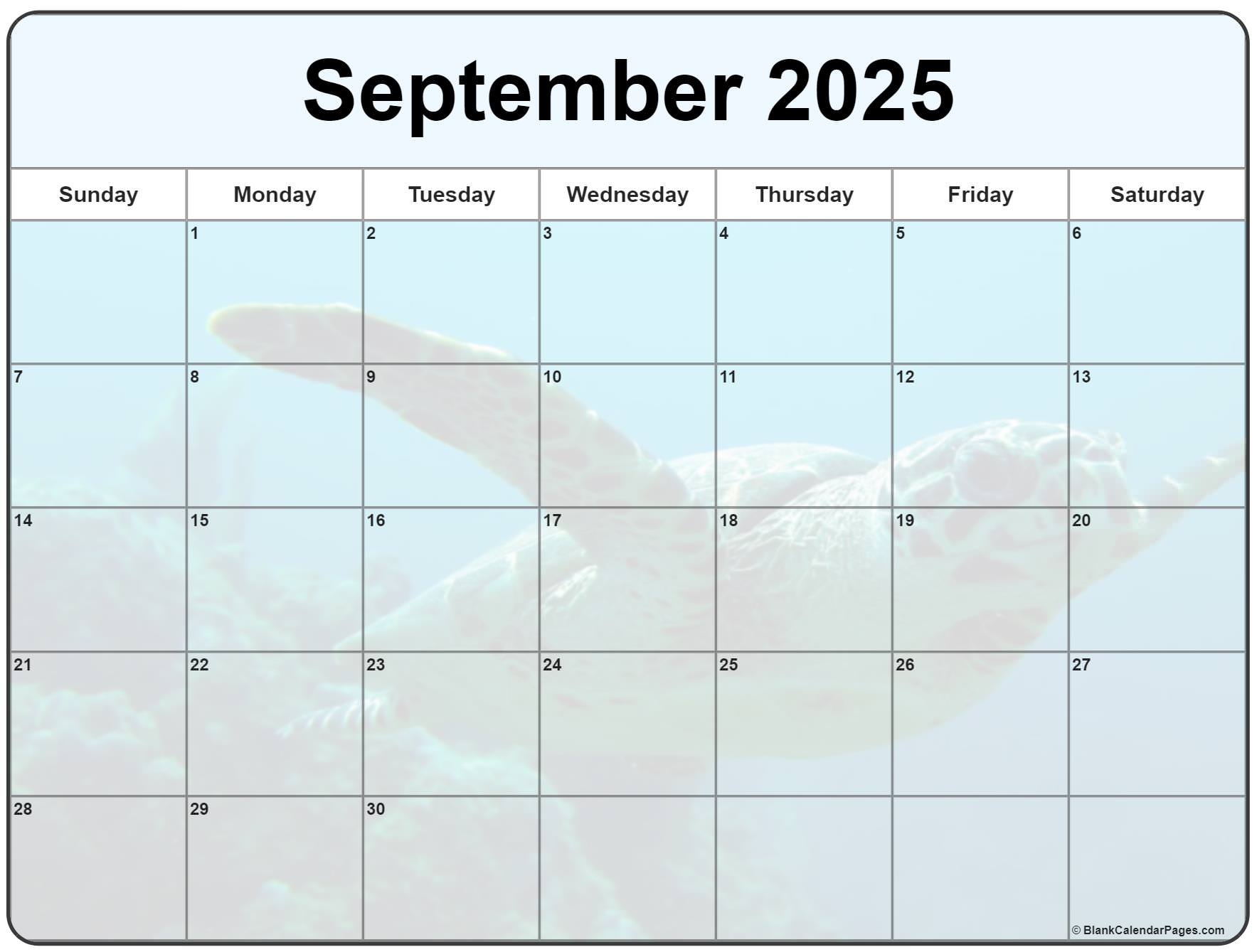 Collection Of September 2025 Photo Calendars With Image Filters 