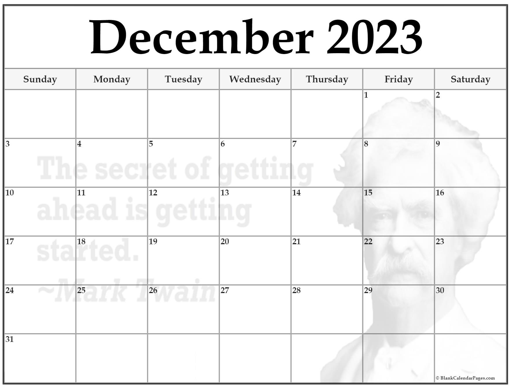 24+ December 2023 quote calendars