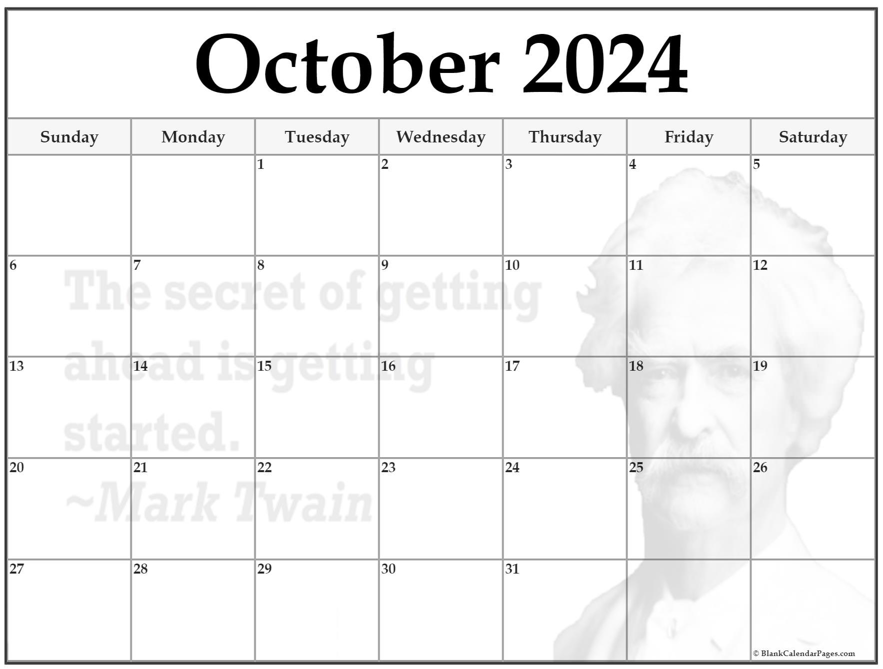 24+ October 2024 quote calendars