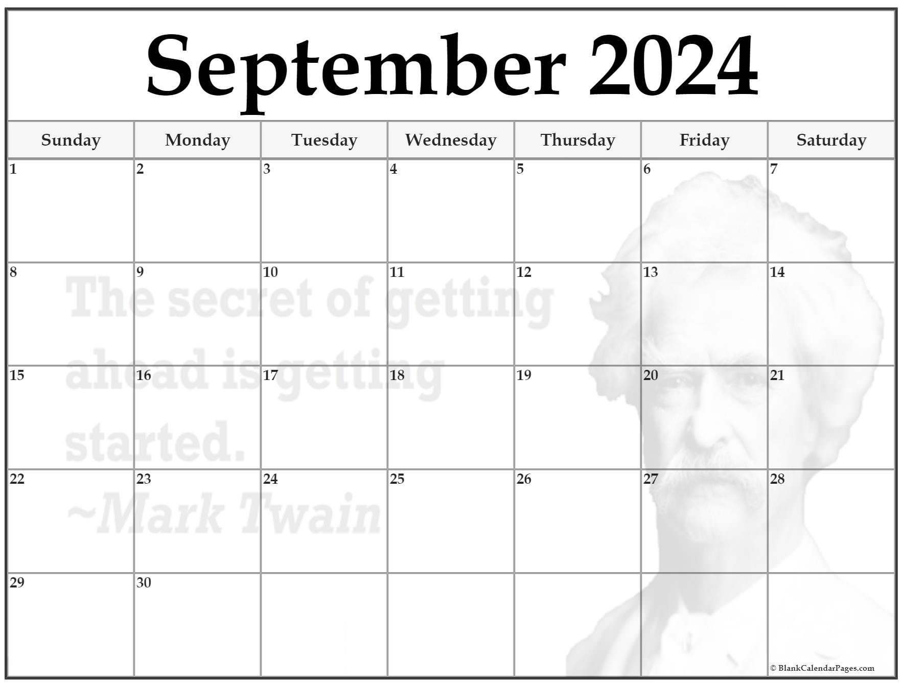 24+ September 2024 quote calendars