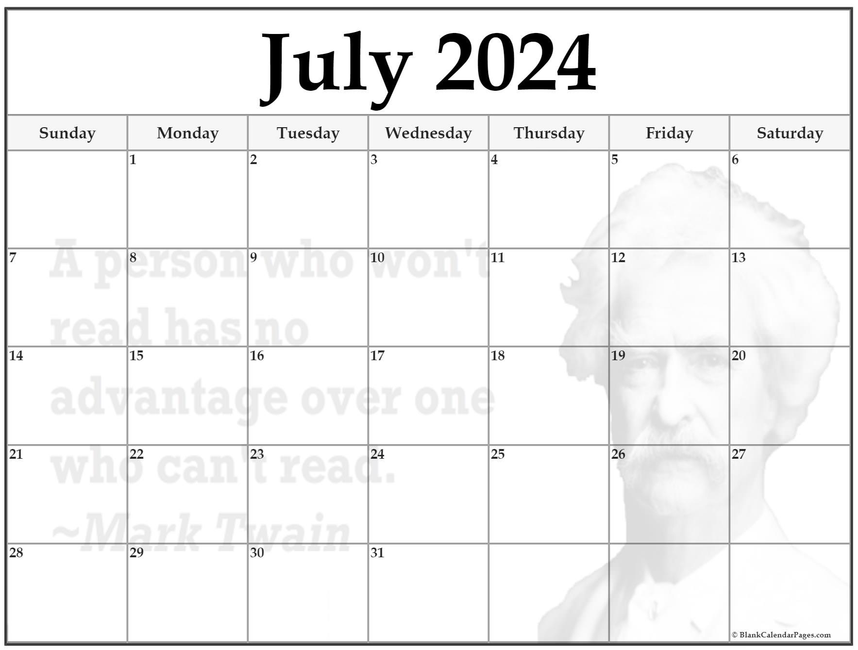 24  July 2023 quote calendars