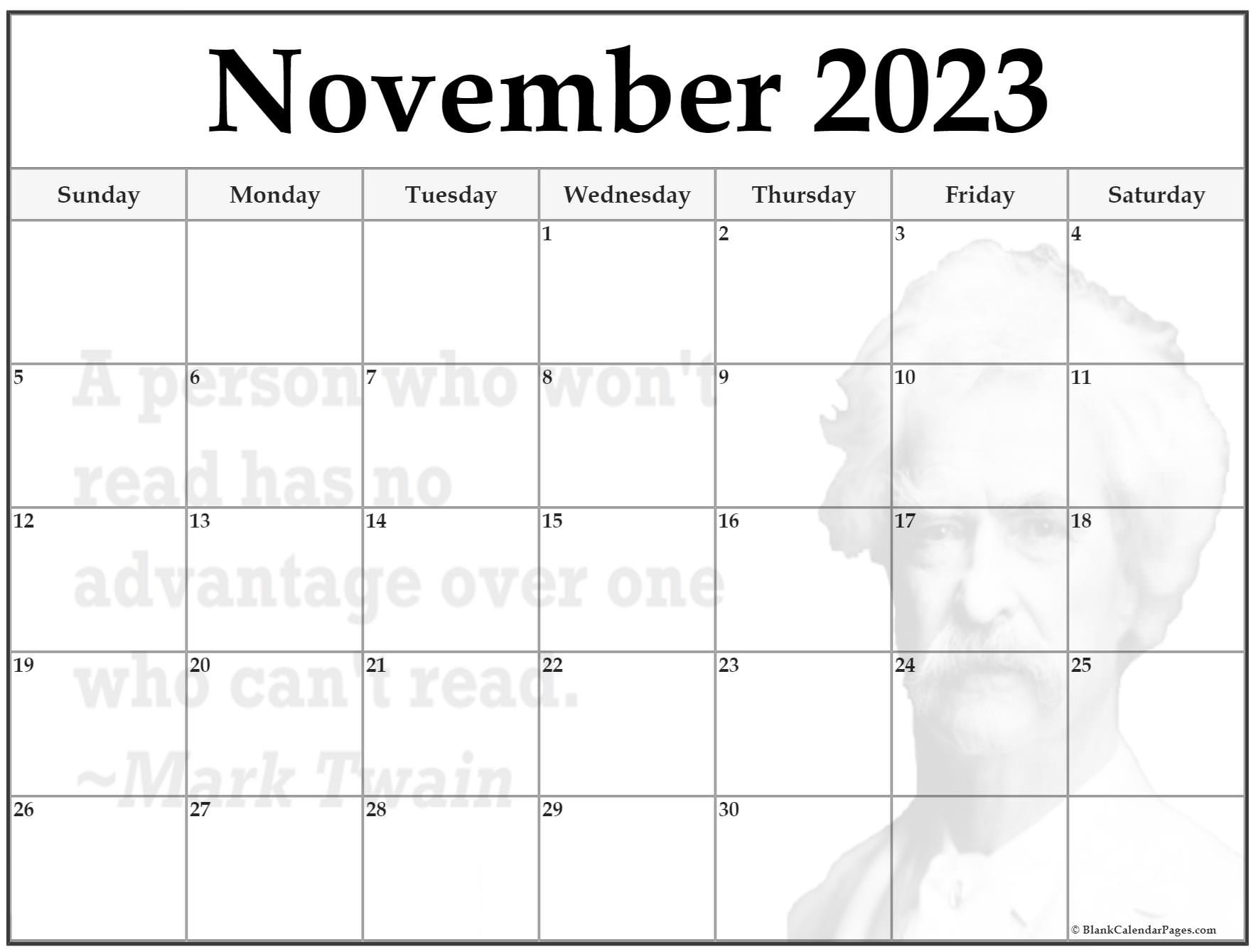 Printable November Calendar 2023 Pdf 2023 Top Amazing The Best
