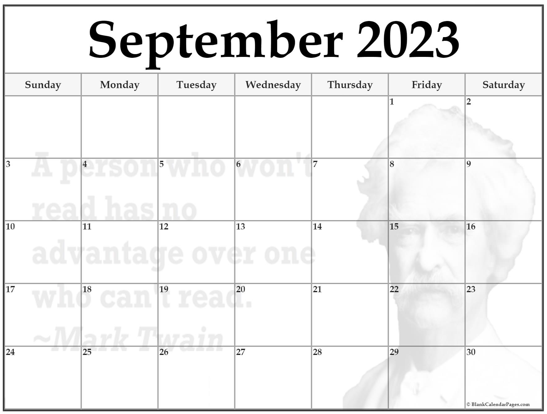 24+ September 2023 quote calendars