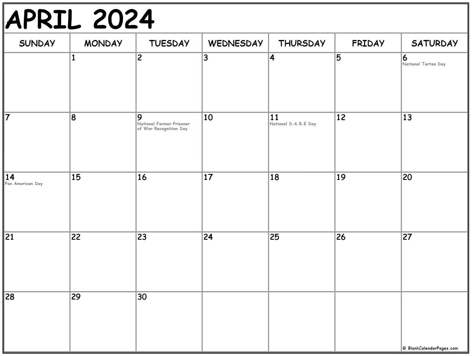 Holidays In April 2025 United States