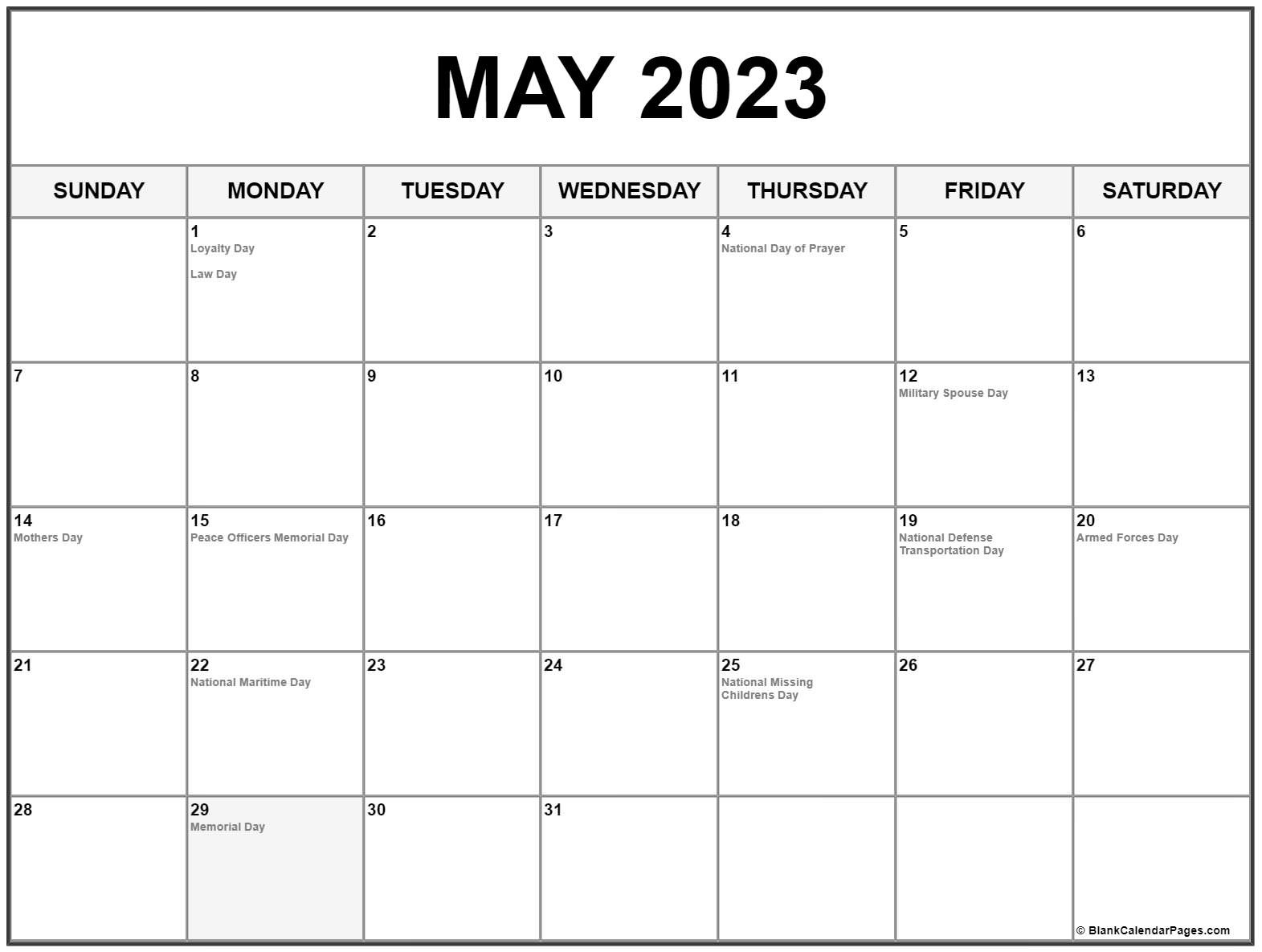 Free Printable 2023 Monthly Calendar With Uk Holidays