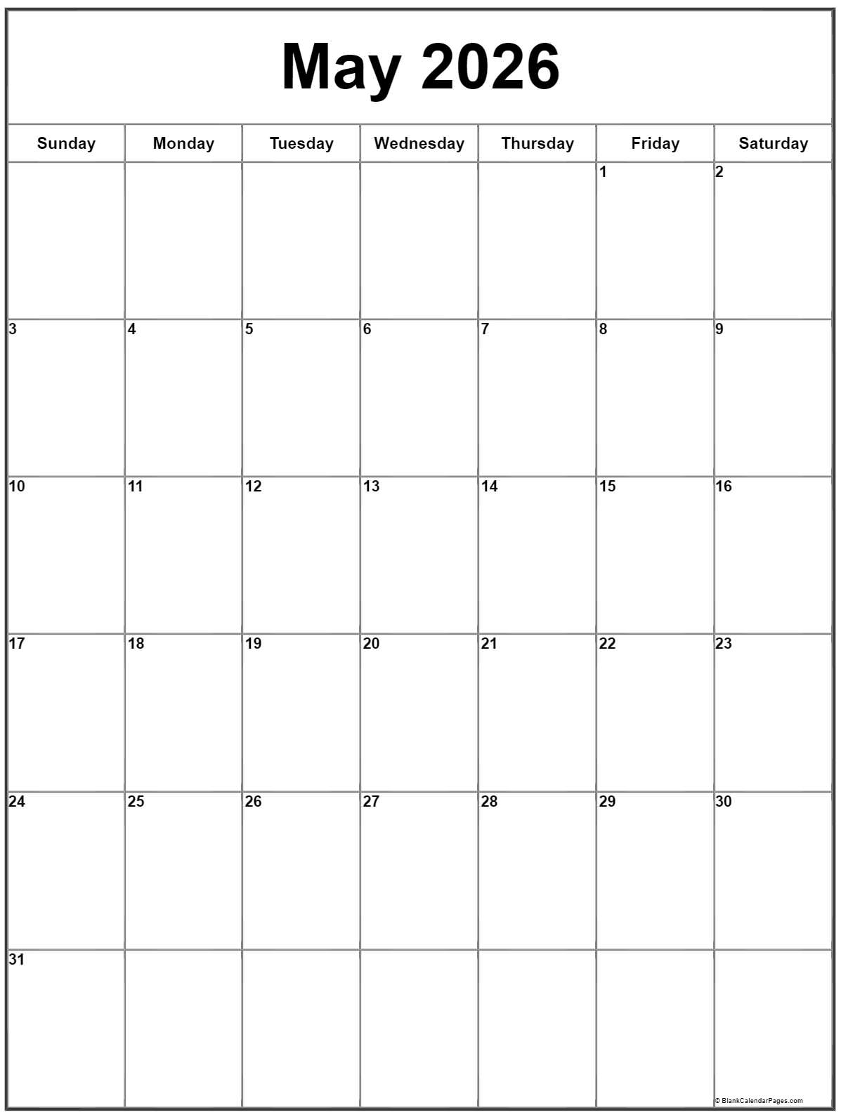 May 2025 Vertical Calendar Portrait May 2025 Vertical Calendar Portrait