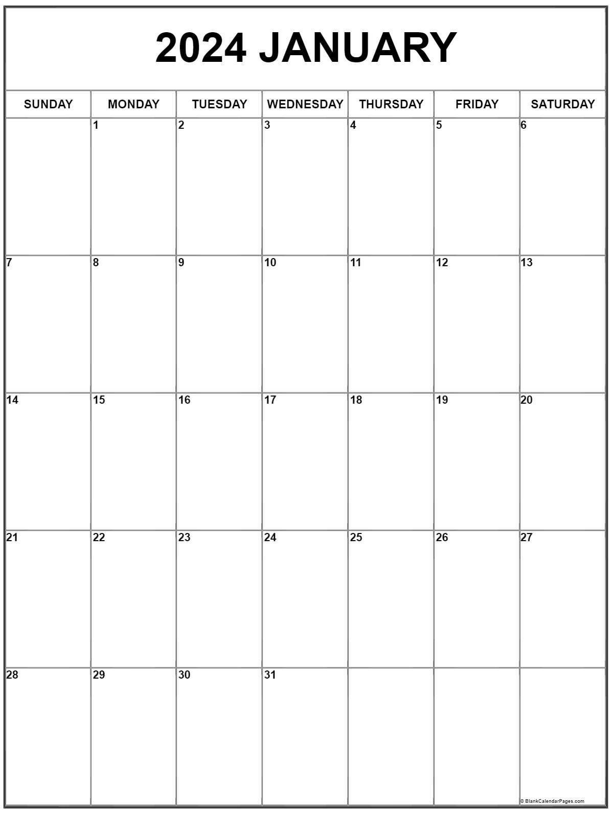 2024 Printable Calendar By Month Vertical Matty Shellie
