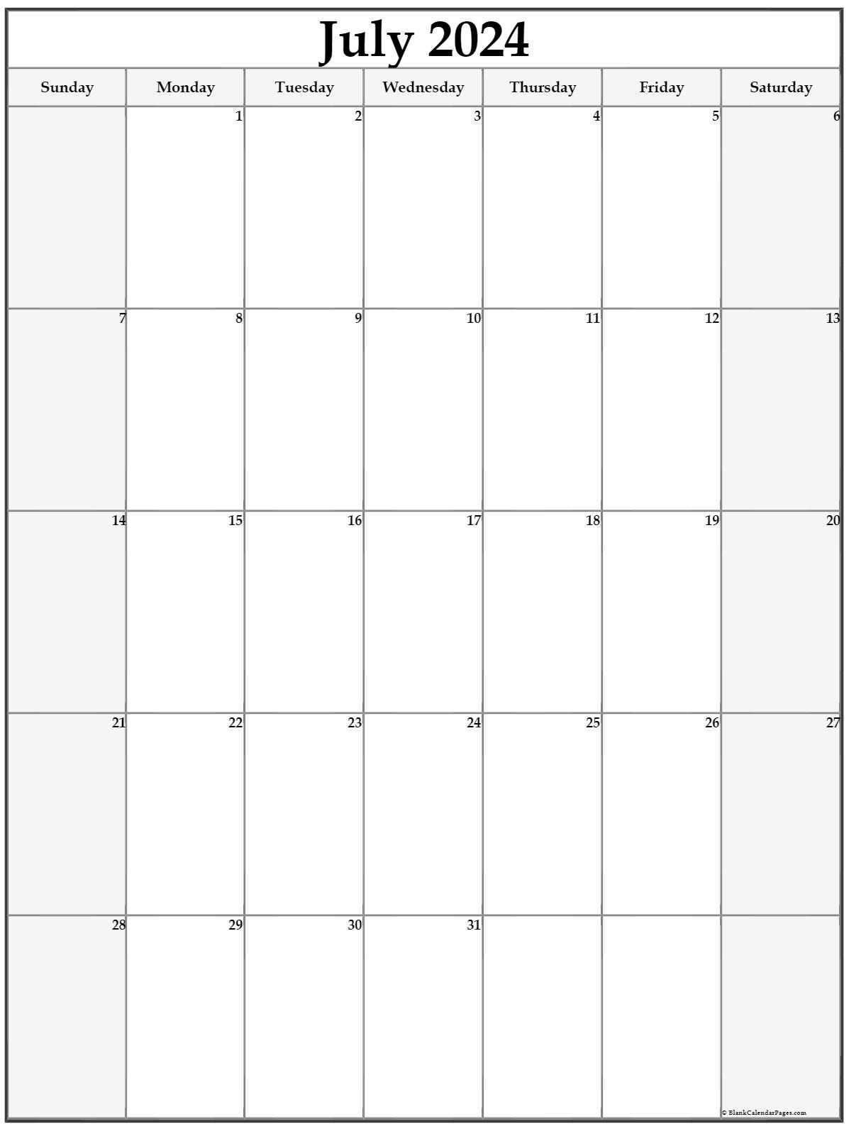 July 2023 Calendar Printable Vertical PELAJARAN