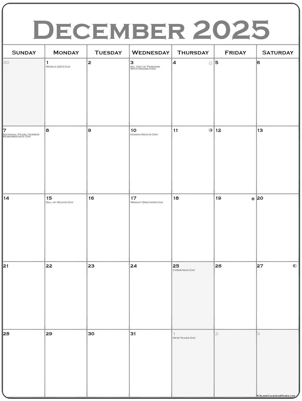 December 2021 January 2021 February 2021 Calendar Printable | Free