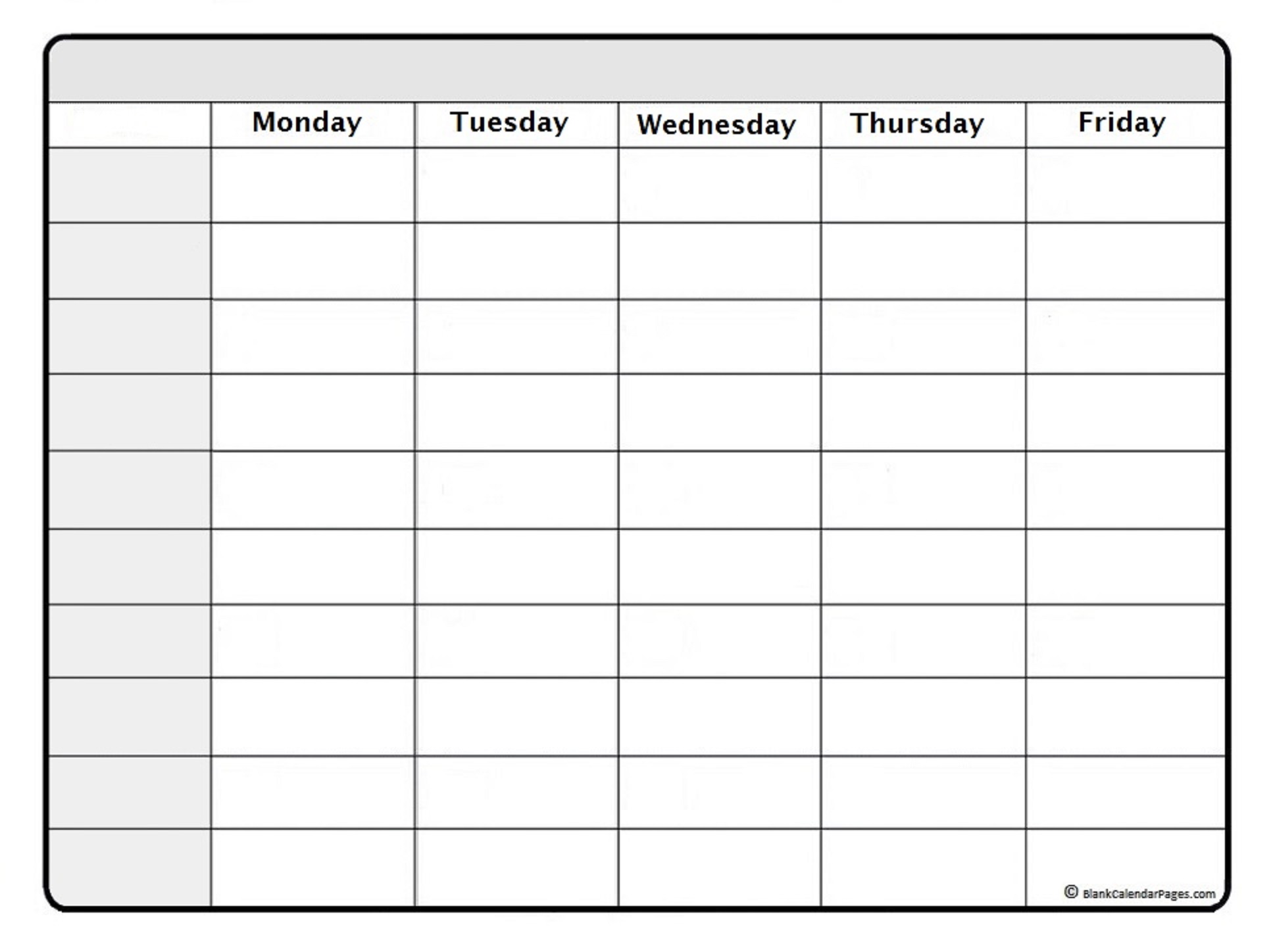 blank weekly schedule template