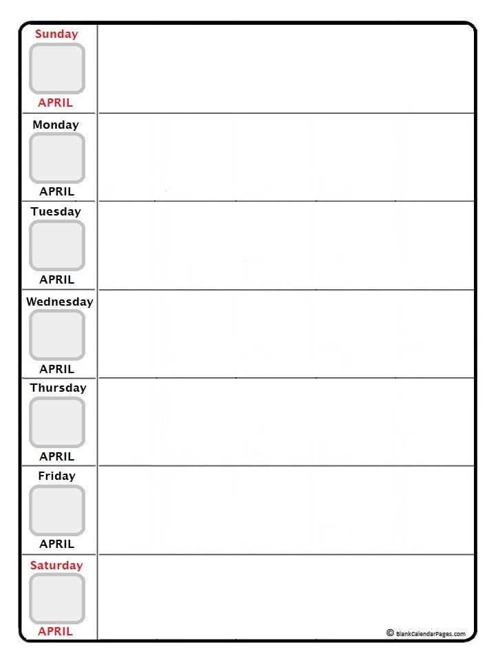 Weekly Monthly Planner Template from blankcalendarpages.com
